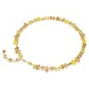 Colar Gema com cortes mistos, amarelo, banhado a ouro Colar Gema com cortes mistos, amarelo, banhado a ouro