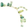 Colar Gema com cortes mistos, verde, banhado a dourado