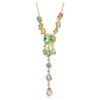 Colar Gema em Y com cortes mistos, multicolorido, banhado a dourado Colar Gema em Y com cortes mistos, multicolorido, banhado a dourado
