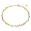 Colar Gema Tennis com cortes mistos, multicolorido, banhado a ouro Colar Gema Tennis com cortes mistos, multicolorido, banhado a ouro