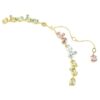 Colar Gema Tennis com cortes mistos, multicolorido, banhado a ouro Colar Gema Tennis com cortes mistos, multicolorido, banhado a ouro