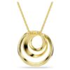 Colar Hyperbola, corte redondo, branco, banhado a dourado Colar Hyperbola, corte redondo, branco, banhado a dourado