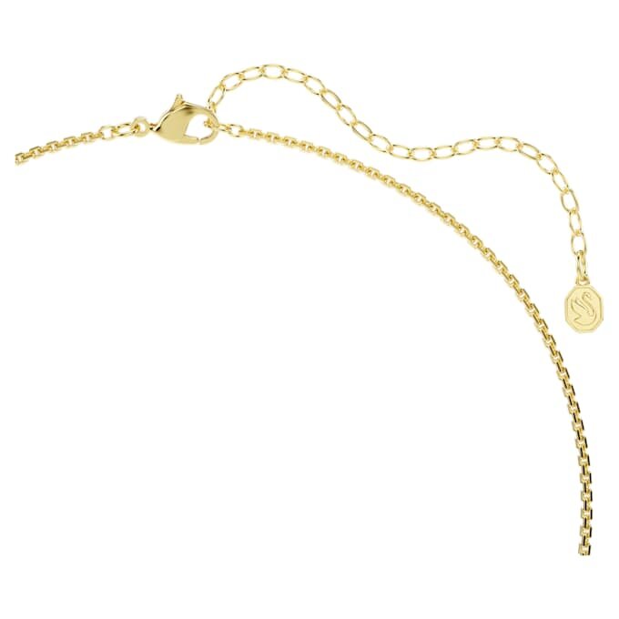 Colar Hyperbola, corte redondo, branco, banhado a dourado Colar Hyperbola, corte redondo, branco, banhado a dourado