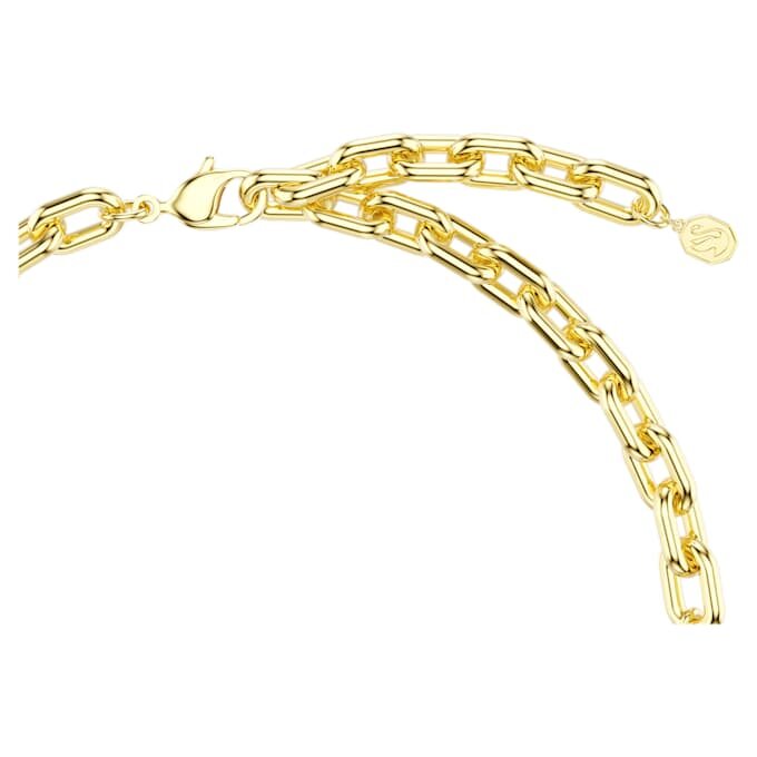 Colar Idyllia com cortes mistos, pavé, flor, multicolorido, banhado a ouro Colar Idyllia com cortes mistos, pavé, flor, multicolorido, banhado a ouro
