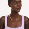 Colar Idyllia com pérolas de cristal, branco, banhado a dourado Colar Idyllia com pérolas de cristal, branco, banhado a dourado