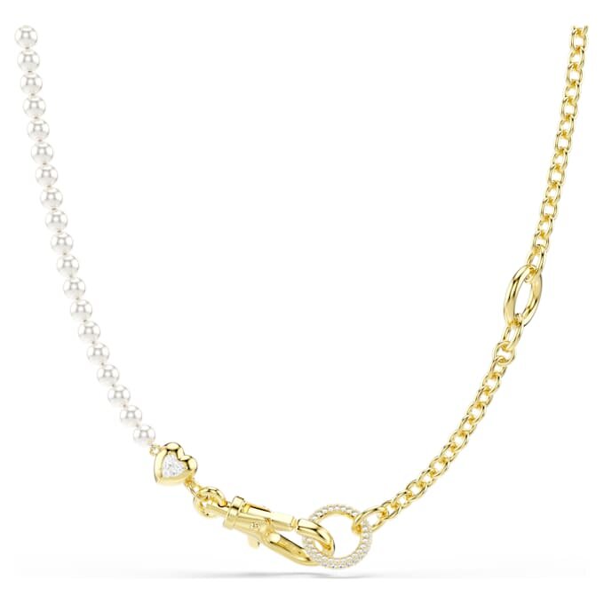 Colar Idyllia com pérolas de cristal, branco, banhado a dourado Colar Idyllia com pérolas de cristal, branco, banhado a dourado