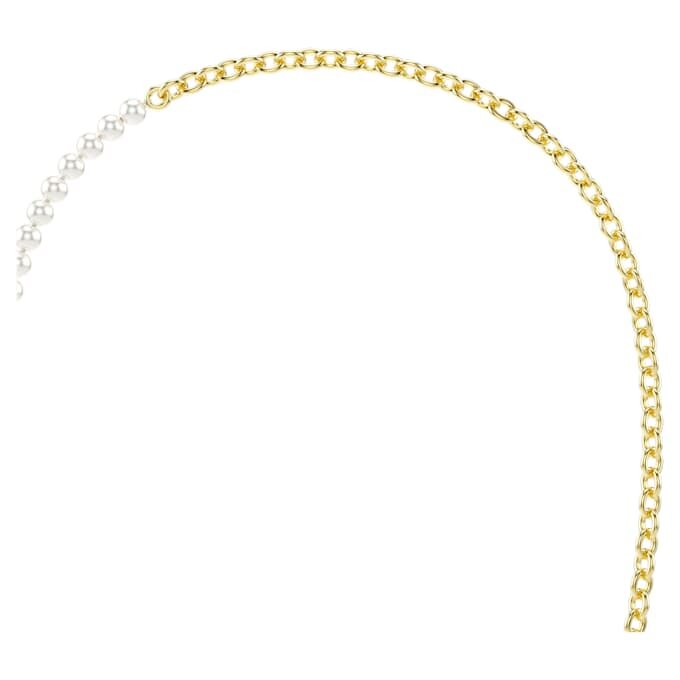 Colar Idyllia com pérolas de cristal, branco, banhado a dourado Colar Idyllia com pérolas de cristal, branco, banhado a dourado