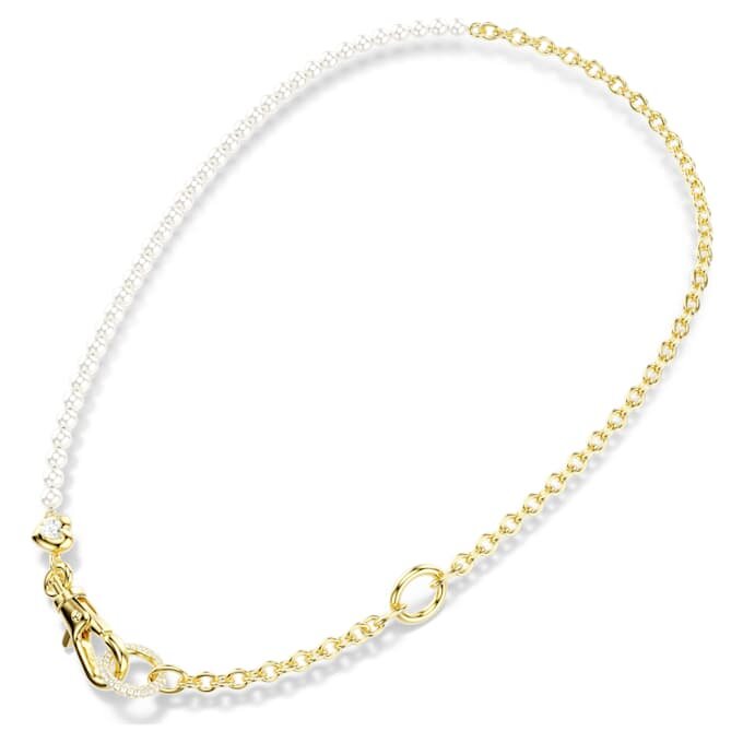 Colar Idyllia com pérolas de cristal, branco, banhado a dourado Colar Idyllia com pérolas de cristal, branco, banhado a dourado