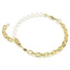 Colar Idyllia com pérolas de cristal, branco, banhado a dourado Colar Idyllia com pérolas de cristal, branco, banhado a dourado