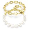 Colar Idyllia com pérolas de cristal, branco, banhado a dourado Colar Idyllia com pérolas de cristal, branco, banhado a dourado