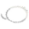 Colar Idyllia com pérolas de cristal, cortes mistos, branco, banhado a ródio Colar Idyllia com pérolas de cristal, cortes mistos, branco, banhado a ródio