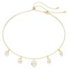 Colar Imber com cortes mistos, branco, banhado a dourado Colar Imber com cortes mistos, branco, banhado a dourado
