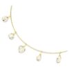 Colar Imber com cortes mistos, branco, banhado a dourado Colar Imber com cortes mistos, branco, banhado a dourado
