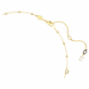 Colar Imber, corte redondo, design disperso, branco, banhado a dourado Colar Imber, corte redondo, design disperso, branco, banhado a dourado
