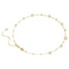 Colar Imber, corte redondo, design disperso, branco, banhado a dourado Colar Imber, corte redondo, design disperso, branco, banhado a dourado