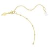 Colar Imber Y com corte redondo, branco, banhado a dourado Colar Imber Y com corte redondo, branco, banhado a dourado