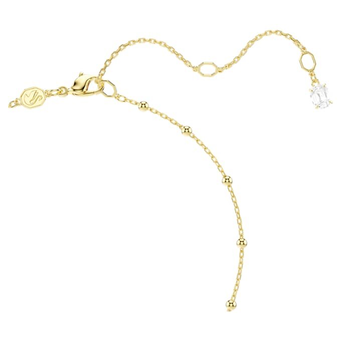 Colar Imber Y com corte redondo, branco, banhado a dourado Colar Imber Y com corte redondo, branco, banhado a dourado