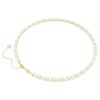Colar Matrix Tennis com pérolas de cristal, corte redondo, branco, banhado a dourado Colar Matrix Tennis com pérolas de cristal, corte redondo, branco, banhado a dourado