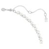 Colar Matrix Tennis com pérolas de cristal, corte redondo, branco, banhado a ródio Colar Matrix Tennis com pérolas de cristal, corte redondo, branco, banhado a ródio