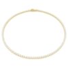 Colar Matrix Tennis, corte redondo, branco, banhado a dourado Colar Matrix Tennis, corte redondo, branco, banhado a dourado