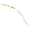 Colar Matrix Tennis, corte redondo, branco, banhado a dourado Colar Matrix Tennis, corte redondo, branco, banhado a dourado