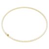Colar Matrix Tennis, corte redondo, branco, banhado a dourado Colar Matrix Tennis, corte redondo, branco, banhado a dourado