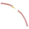 Colar Matrix Tennis, corte redondo, rosa, banhado a ouro Colar Matrix Tennis, corte redondo, rosa, banhado a ouro