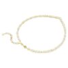 Colar Mesmera com cortes mistos, branco, banhado a dourado Colar Mesmera com cortes mistos, branco, banhado a dourado