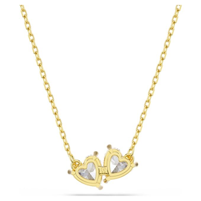 Colar Mesmera Coração, Branco, Banhado a Ouro Colar Mesmera Coração, Branco, Banhado a Ouro