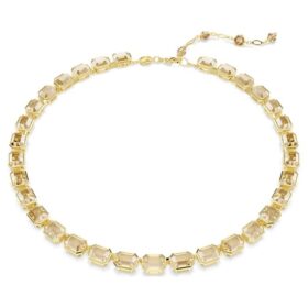 Colar Millenia com corte octogonal, amarelo, banhado a ouro