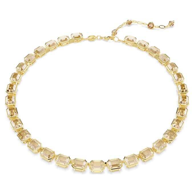 Colar Millenia com corte octogonal, amarelo, banhado a ouro Colar Millenia com corte octogonal, amarelo, banhado a ouro