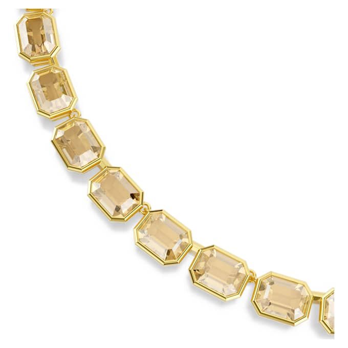 Colar Millenia com corte octogonal, amarelo, banhado a ouro Colar Millenia com corte octogonal, amarelo, banhado a ouro