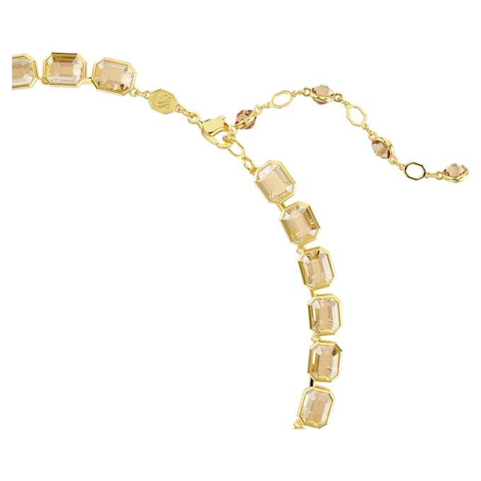 Colar Millenia com corte octogonal, amarelo, banhado a ouro Colar Millenia com corte octogonal, amarelo, banhado a ouro