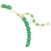 Colar Millenia com corte octogonal, gradiente de cor, verde, banhado a dourado Colar Millenia com corte octogonal, gradiente de cor, verde, banhado a dourado