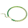 Colar Millenia com corte octogonal, gradiente de cor, verde, banhado a dourado Colar Millenia com corte octogonal, gradiente de cor, verde, banhado a dourado