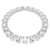 Colar Millenia com cristais de grandes dimensões, corte octogonal, branco, banhado a ródio Colar Millenia com cristais de grandes dimensões, corte octogonal, branco, banhado a ródio