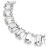 Colar Millenia com cristais de grandes dimensões, corte octogonal, branco, banhado a ródio Colar Millenia com cristais de grandes dimensões, corte octogonal, branco, banhado a ródio