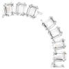 Colar Millenia com cristais de grandes dimensões, corte octogonal, branco, banhado a ródio Colar Millenia com cristais de grandes dimensões, corte octogonal, branco, banhado a ródio