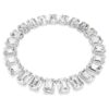 Colar Millenia com cristais de grandes dimensões, corte octogonal, branco, banhado a ródio Colar Millenia com cristais de grandes dimensões, corte octogonal, branco, banhado a ródio