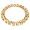 Colar Millenia com cristais de grandes dimensões, corte octogonal, cor caramelo, banhado a dourado Colar Millenia com cristais de grandes dimensões, corte octogonal, cor caramelo, banhado a dourado