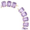 Colar Millenia com cristais de grandes dimensões, corte octogonal, roxo, banhado a ouro Colar Millenia com cristais de grandes dimensões, corte octogonal, roxo, banhado a ouro