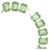 Colar Millenia com cristais de grandes dimensões, corte octogonal, verde, banhado a ouro Colar Millenia com cristais de grandes dimensões, corte octogonal, verde, banhado a ouro