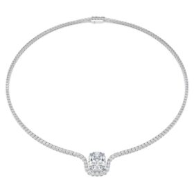 Colar Octagon com diamantes cultivados em laboratório, 12,86 Ct no total, forma octogonal, ouro branco de 18K Colar Octagon com diamantes cultivados em laboratório, 12,86 Ct no total, forma octogonal, ouro branco de 18K