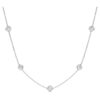 Colar octogonal com diamantes cultivados em laboratório, 0,7 ct no total, forma redonda, prata esterlina Colar octogonal com diamantes cultivados em laboratório, 0,7 ct no total, forma redonda, prata esterlina