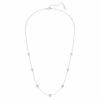 Colar octogonal com diamantes cultivados em laboratório, 0,7 ct no total, forma redonda, prata esterlina Colar octogonal com diamantes cultivados em laboratório, 0,7 ct no total, forma redonda, prata esterlina