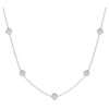 Colar octogonal com diamantes cultivados em laboratório, 0,7 ct no total, forma redonda, prata esterlina Colar octogonal com diamantes cultivados em laboratório, 0,7 ct no total, forma redonda, prata esterlina