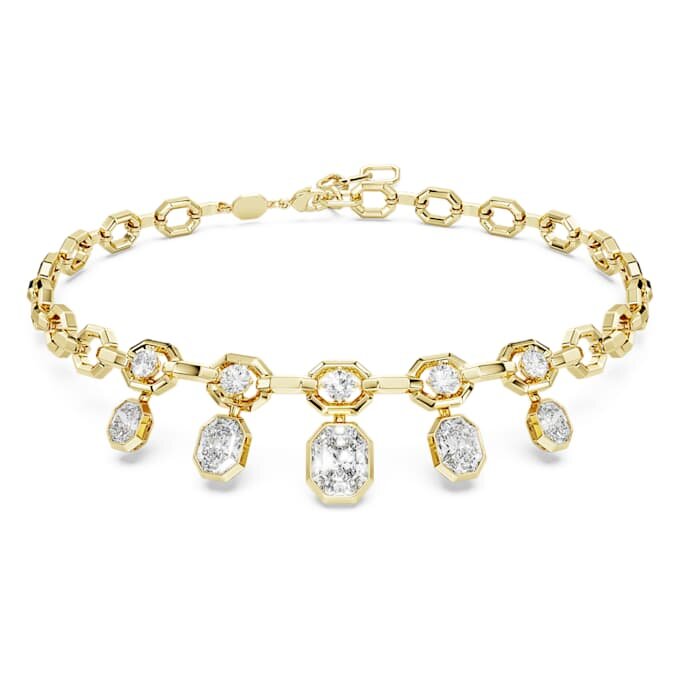 Colar octogonal com diamantes cultivados em laboratório, 12,56 Ct no total, formas variadas, ouro amarelo de 18K Colar octogonal com diamantes cultivados em laboratório, 12,56 Ct no total, formas variadas, ouro amarelo de 18K