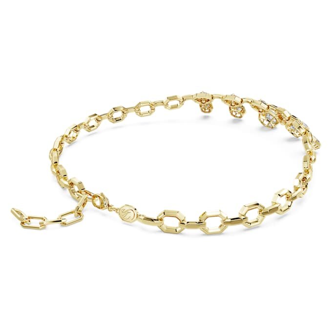 Colar octogonal com diamantes cultivados em laboratório, 12,56 Ct no total, formas variadas, ouro amarelo de 18K Colar octogonal com diamantes cultivados em laboratório, 12,56 Ct no total, formas variadas, ouro amarelo de 18K