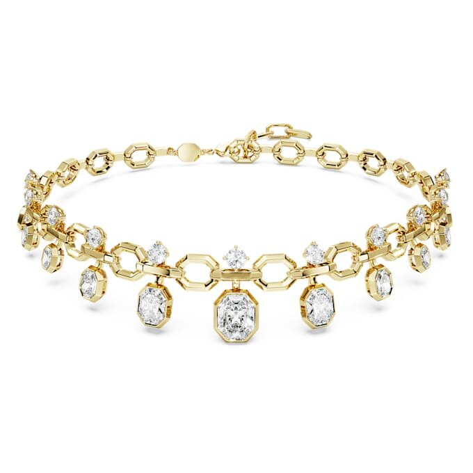 Colar octogonal com diamantes cultivados em laboratório, 18,39 Ct no total, formas variadas, ouro amarelo de 18K Colar octogonal com diamantes cultivados em laboratório, 18,39 Ct no total, formas variadas, ouro amarelo de 18K