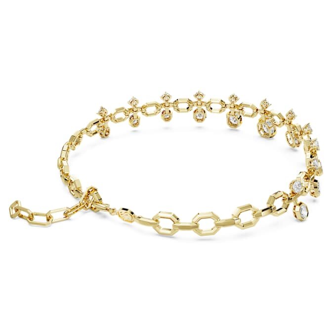 Colar octogonal com diamantes cultivados em laboratório, 18,39 Ct no total, formas variadas, ouro amarelo de 18K Colar octogonal com diamantes cultivados em laboratório, 18,39 Ct no total, formas variadas, ouro amarelo de 18K